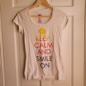 Op Keep Calm and Smile On T-shirt Size M